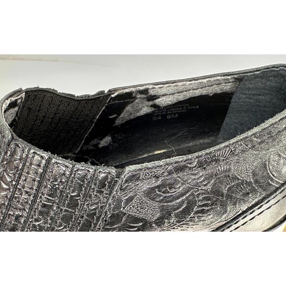 Antonio Melani Leather Square Toe Western Ankle Boots 8M - Picture 7 of 9